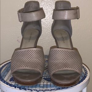 Via Spiga ankle strap heels.